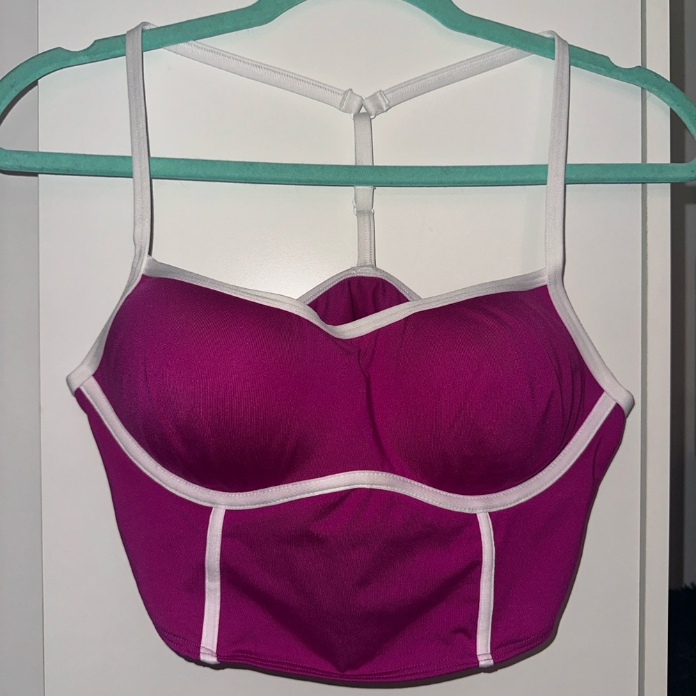 Pink Active Padded Sports Bra, Size M